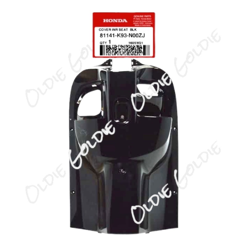 81141-K93-N00ZJ Cover Inner Dashboard Legshield Cover Kontak Scoopy eSP LED K93 2017 - 2019 Hitam Gl