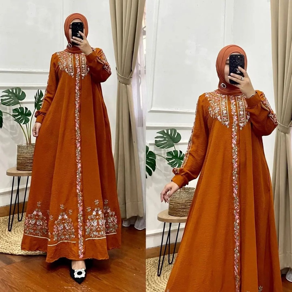 Gamis Cringcle Airflow Farhana Dress Fashion Wanita Muslim 2022