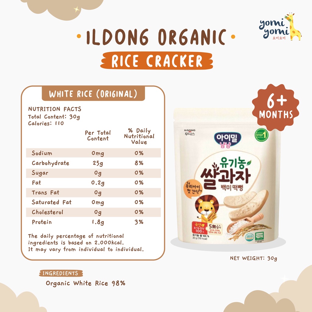 Ildong Baby Rice Snack/ Snack Baby / Snack Bayi Korea/ Snack Sehat Bayi