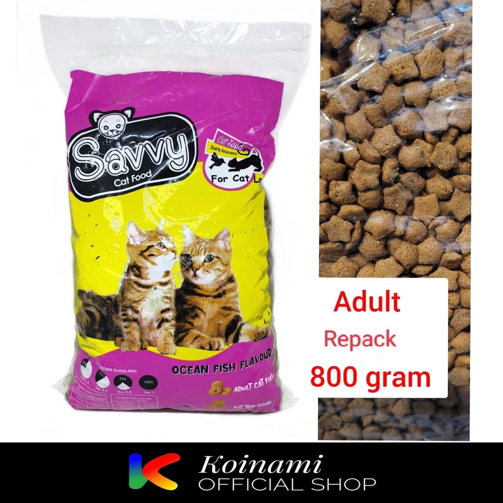 SAVVY ADULT 800 Gram MAKANAN KUCING / DRY CAT FOOD