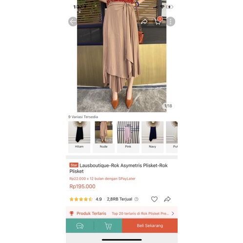 Rok Plisket/Pleats Asimetris