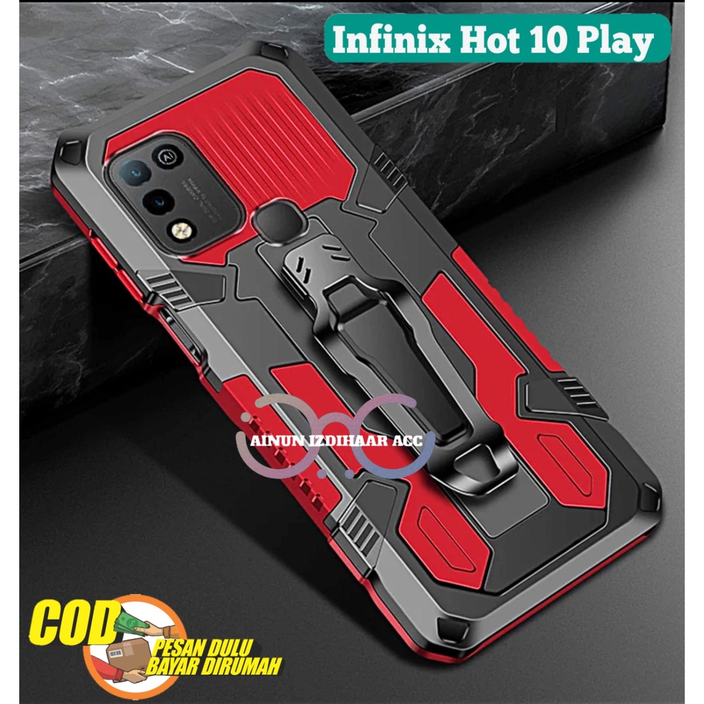 CASING HP Infinix Hot 10 Play MODEL BARU HARD CASE KLIP CASING SILIKON STANDING CASE