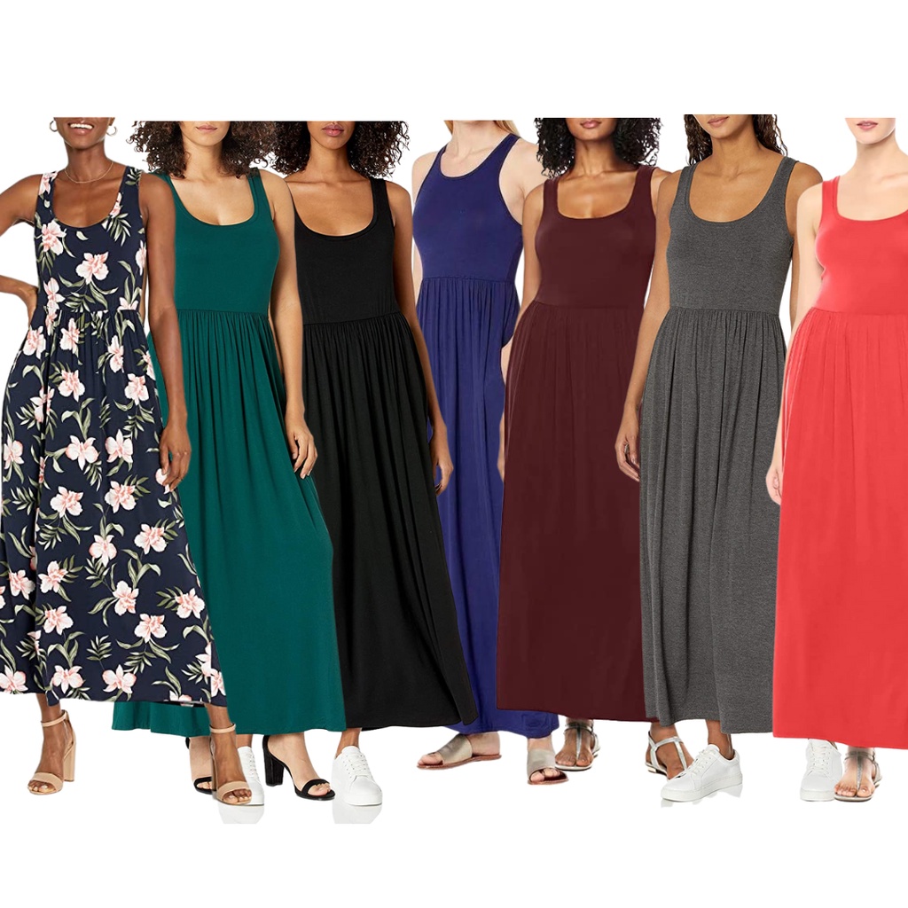 Amazon Essentials Women Tank waisted  Maxi dress
