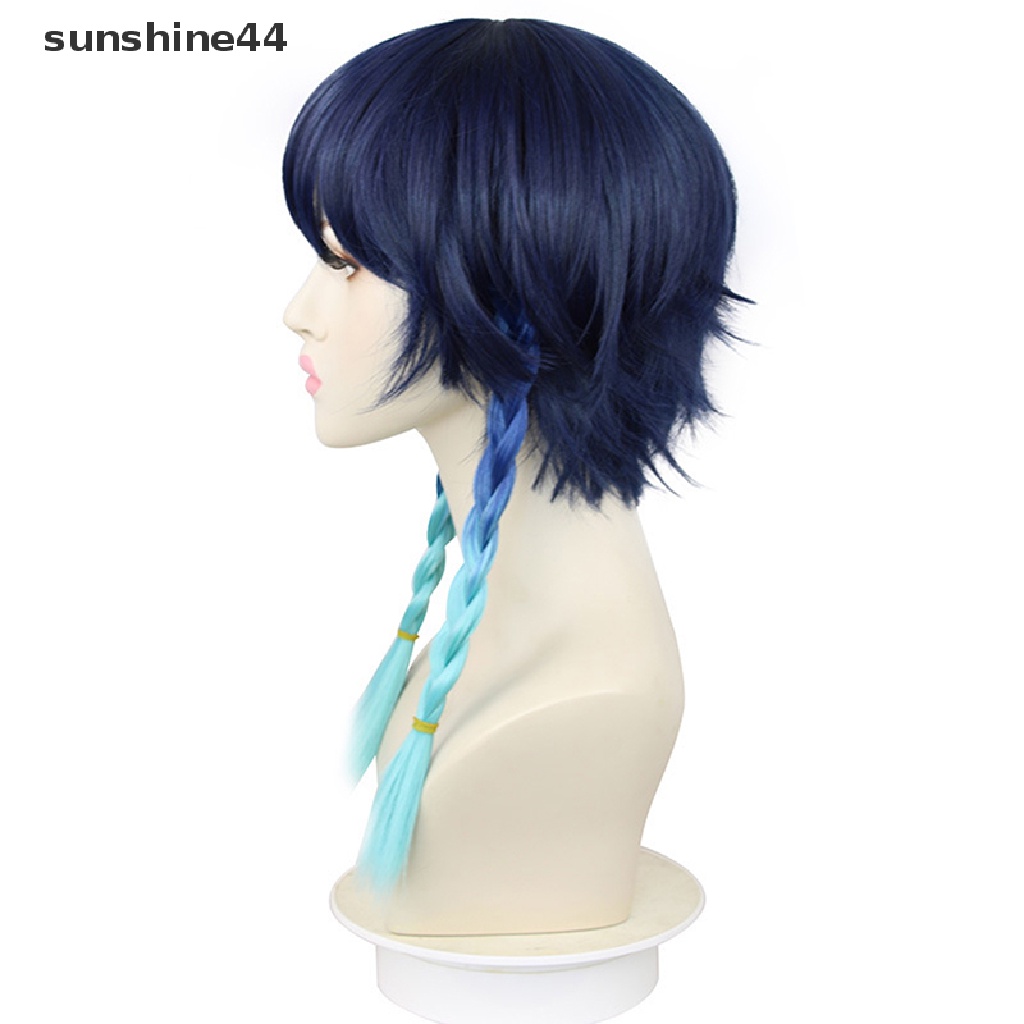 Sunshine Wig / Rambut Palsu Panjang Warna Biru Untuk Cosplay Anime / Halloween