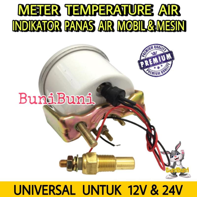 Meter Ampere Panas / Amper Meter Temperatur Suhu Air Untuk Mobil &amp; Mesin (TANPA KABEL)