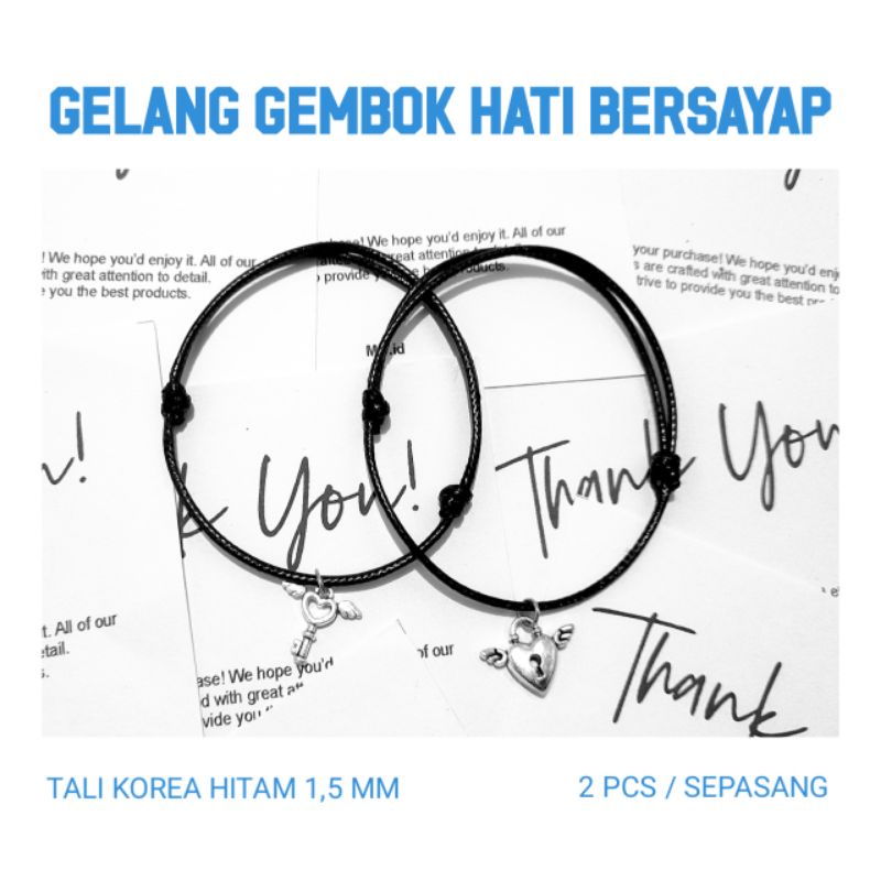 MD.id GELANG KUNCI GEMBOK HATI BERSAYAP