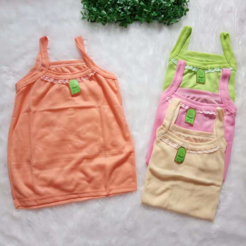 SINGLET ANAK PEREMPUAN / KAOS DALAM ANAK PEREMPUAN ELITE RENDA VIENNA /KAOS DALAM ANAK MURAH/KAOS DA