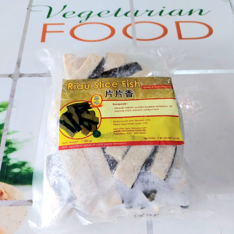 

RIAU SLICE FISH, 500g, (FROZEN FOOD), HALAL, VEGAN, MAITRI