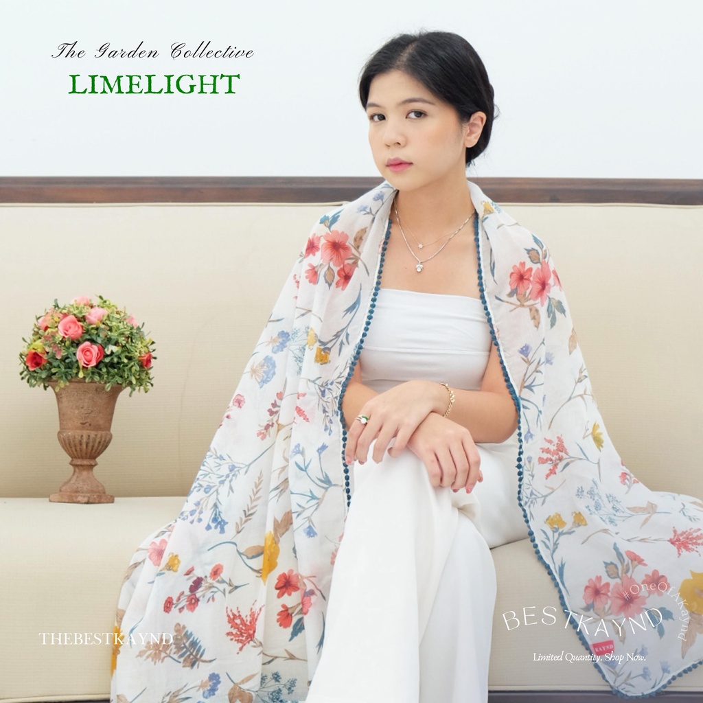 Limelight The Garden Collective | The Best Kaynd |  Premium Scarf Selendang Pashmina Syal Shawl Pasmina Hijab Kain Batik