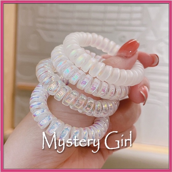 Set Karet Rambut Jelly Spiral Tali Rambut / Kunciran Spiral Elastis Gaya Wanita Korea Kekinian