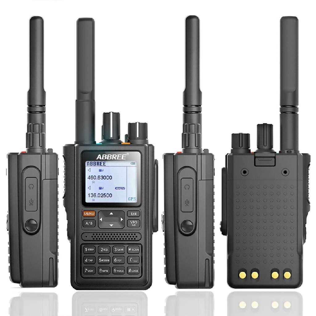 ABBREE AR-F8 - Walkie Talkie 8W Power 6-Band 136-520MHz - GPS Function - Radio Panggil Terbaru dengan Fitur Terbaru dari ABBREE