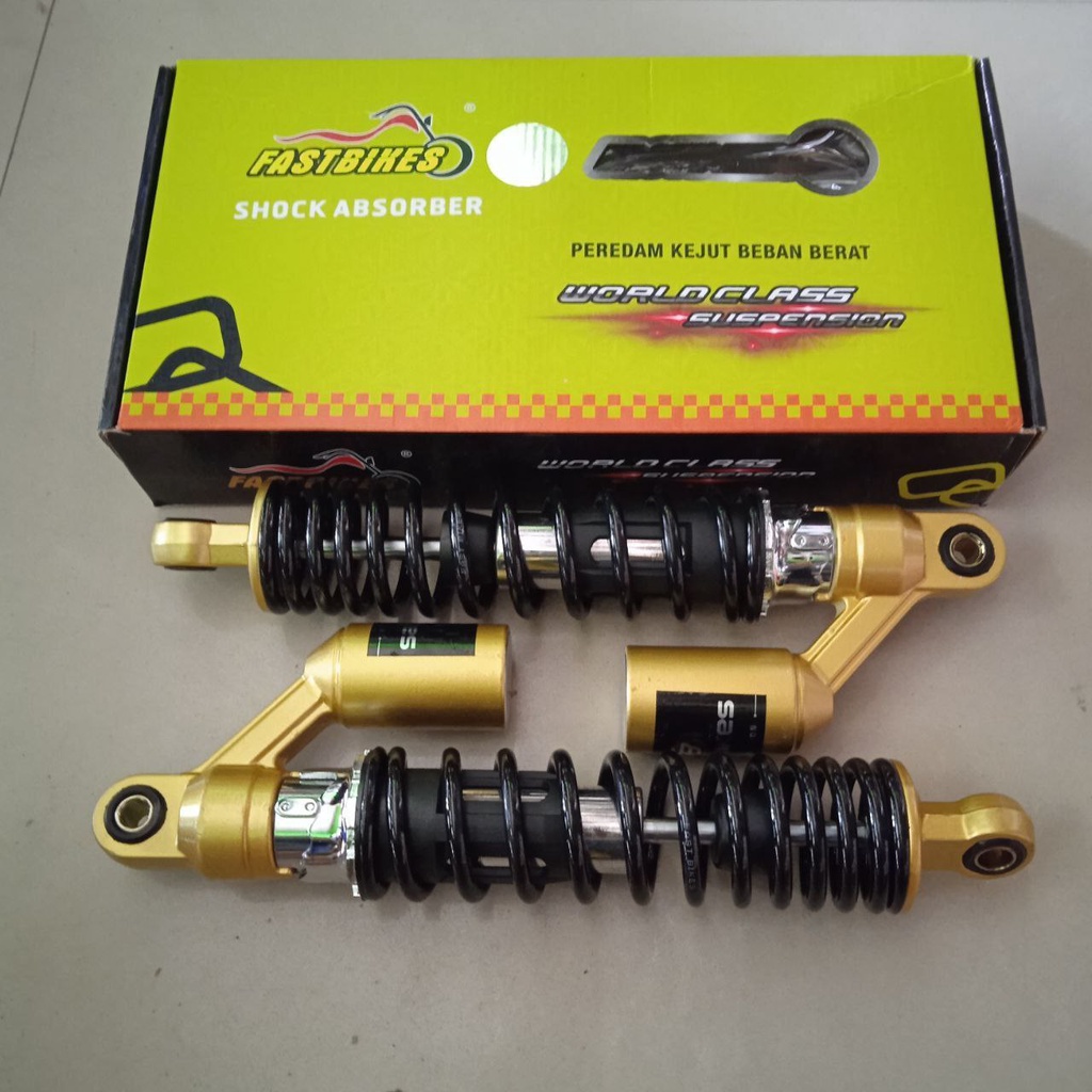 Shock skok Tiger Revo 320mm hitam belakang tabung bawah Fastbikes