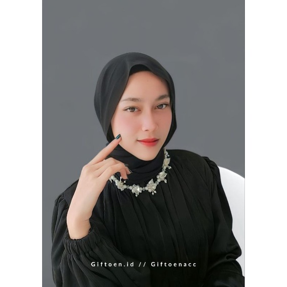 Kalung Kristal Beads / Kristal Necklace daily Hijab by Giftoenacc