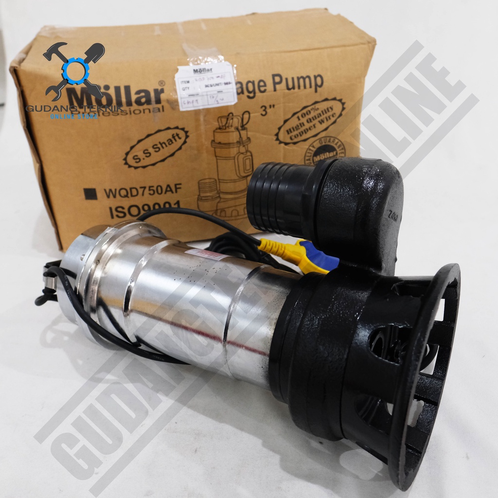 Pompa Celup Air Kotor 3&quot; MLR-WQD750AF MOLLAR / Sawage Pump Copper Wire MLR 3 Inch WQD 750AF MOLLAR