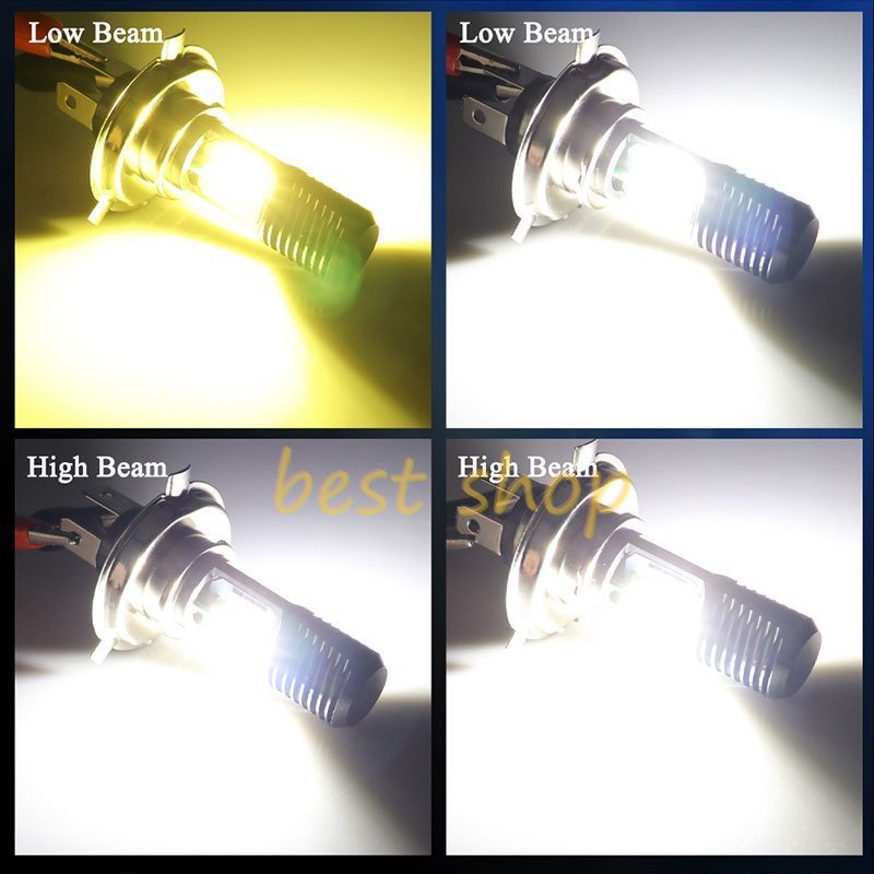 1pc Lampu Depan Led H6 Dua Warna High / Low Beam Untuk Motor / Skuter P15D