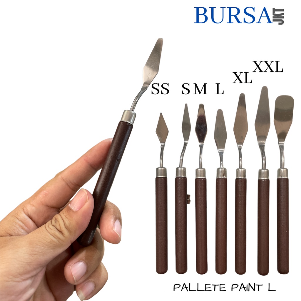SCRAPER PERATA LUKISAN KANVAS KUE GAGANG KAYU