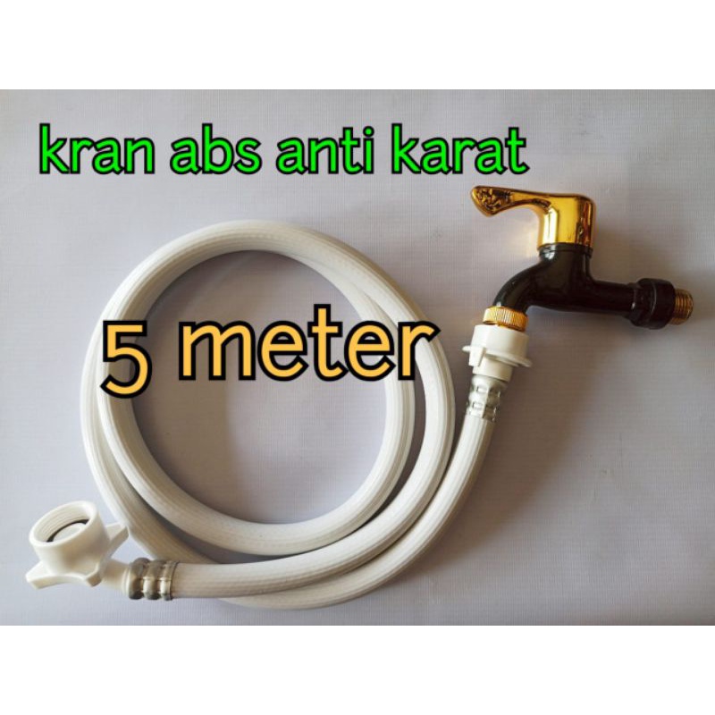 selang mesin cuci 1 tabung + kran mesin cuci promo