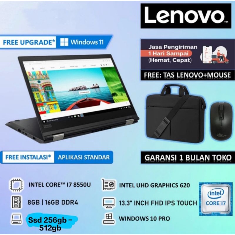 Laptop Lenovo Thinkpad YOGA X380 Core i7-8550u//Touchscreen Mulus