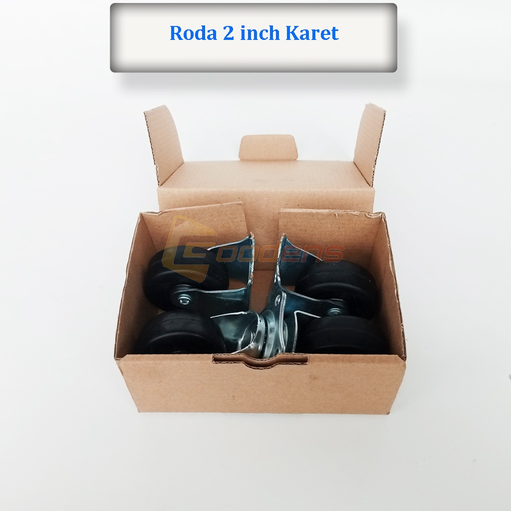 Roda Karet 2 Inch Roda Caster Roda Gepeng