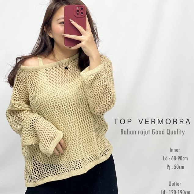 HOPYLOVY - TOP VERMORRA RAJUT / ATASAN + INNER RAJUT / Fashion Wanita