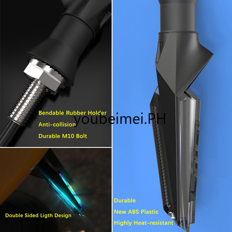 2pcs Lampu Sein LED Dua Sisi Warna Amber Untuk Motor