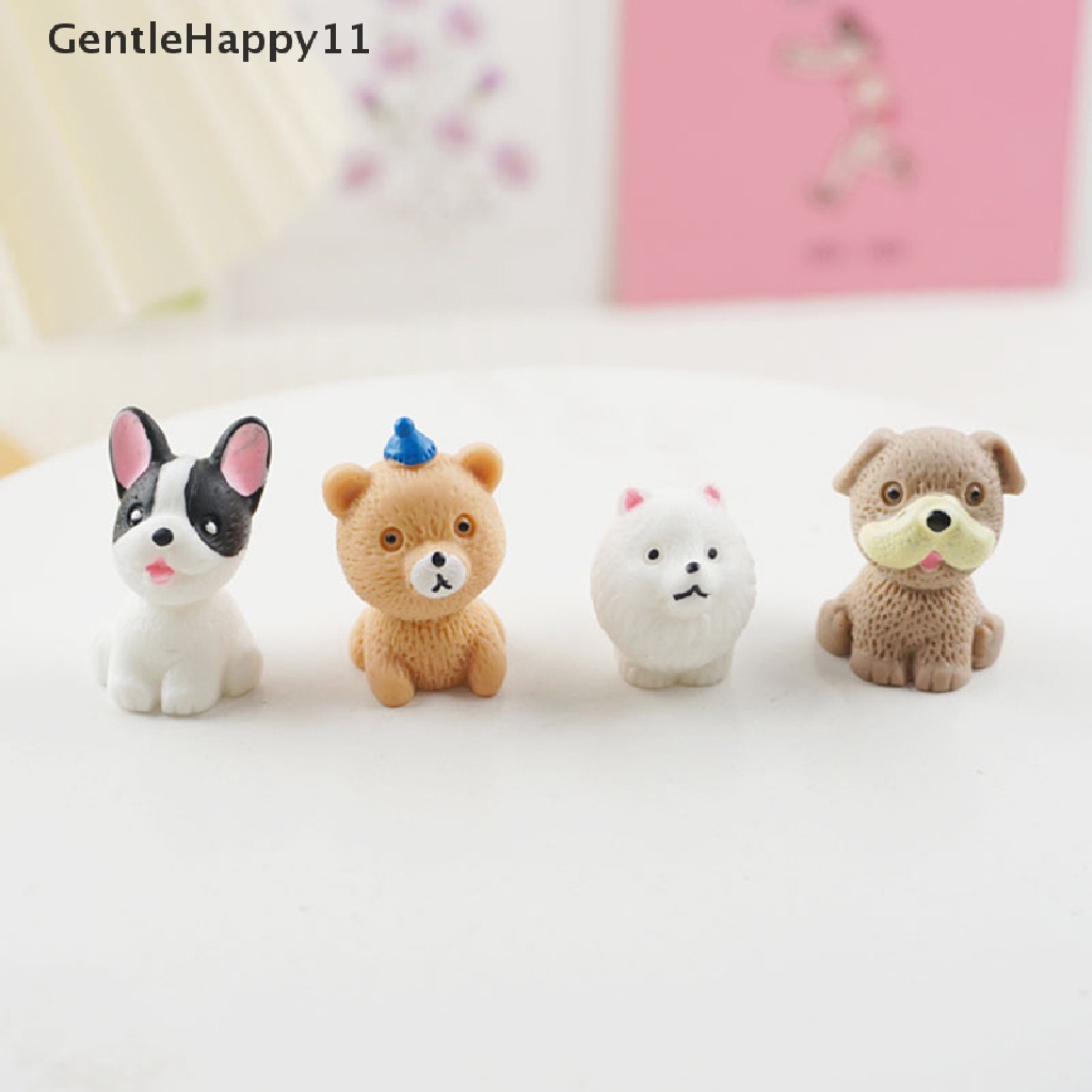 Gentlehappy Miniatur Anjing Kecil Untuk Dekorasi Taman Mini / Micro Landscape