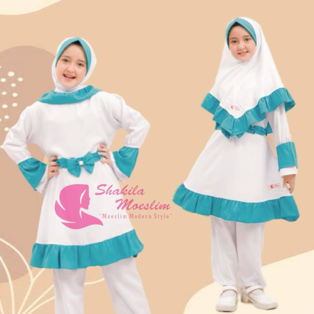 Baju Setelan Anak Putih Baju Manasik Baju Seragam Gamis Anak Perempuan Gamis Anak Warna Putih Anak 1-10 Tahun Gamis Putih Manasik Haji Anak Gamis Manasik Anak Putih Set Jilbab Gamis Putih Anak  Perempuan Umur 11 12 Tahun Tanggung Remaja