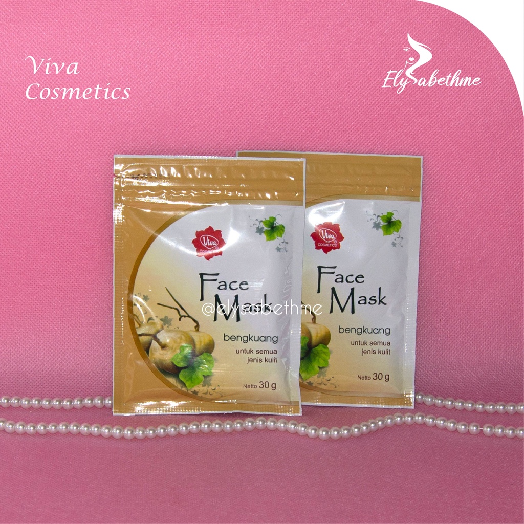 ✿ELYSABETHME✿ (🆅🅸🆅🅰) Viva face masker wajah bubuk mask organik untuk kulit kering berjerawat bahan alami organik queen kosmetik