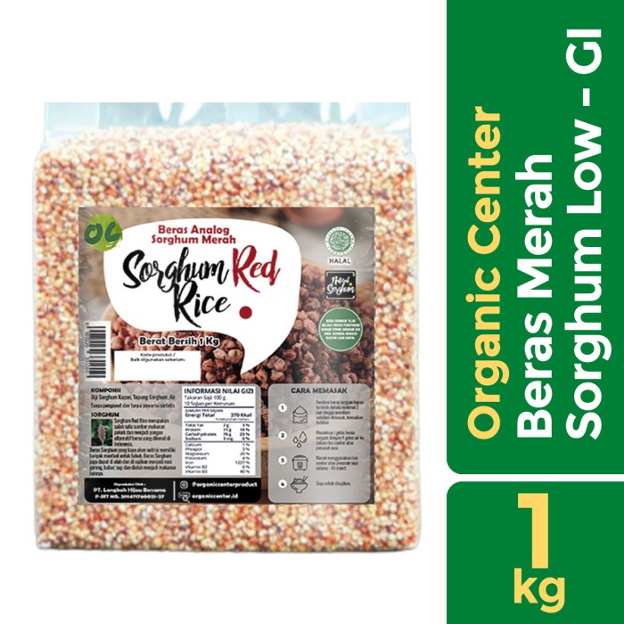 

NO_MORE Organic Center - Sorghum Red Rice 1000gr - Beras Diet - Diabetes