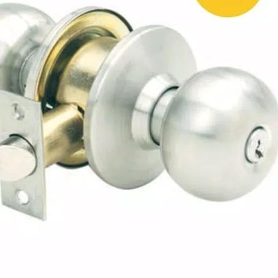 Handle kunci pintu bulat kamar mandi Yale VCA 5127 VCA5127 silver