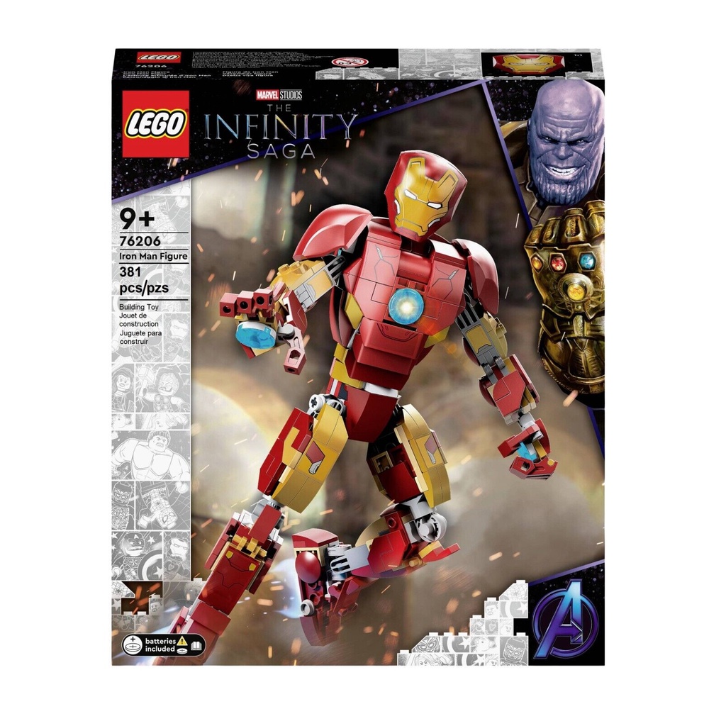 LEGO Marvel Studios Superheroes - 76206 Iron Man Figure Set Building Kid Toy Movie Avengers The Infi