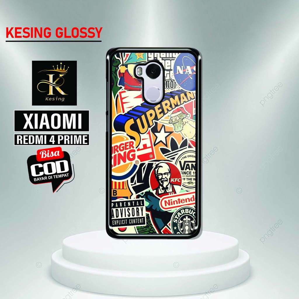 Case Redmi 4 Prime - Case Redmi 4 Prime Terbaru - Hardcase Glossy - Softcase Kaca - Case Redmi 4 Pri