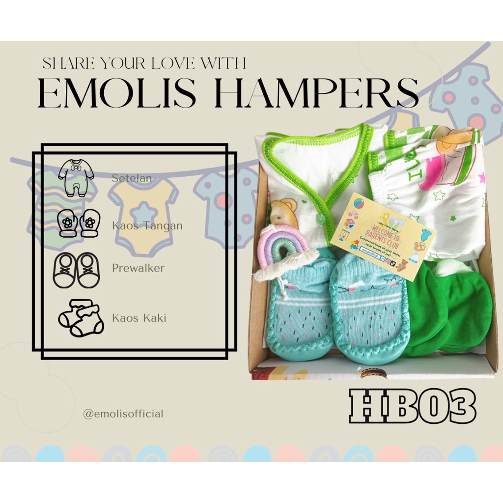 HB03 Hampers Bayi Newborn Baby Gift Emolis Kado Bayi Lahiran Unisex / Boy / Girl Perlengkapan Bayi Murah