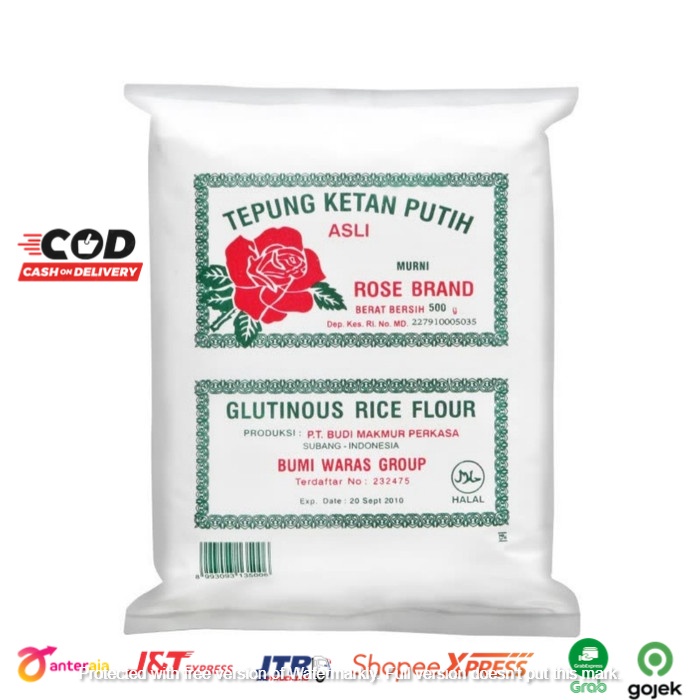 (JSO) Tepung Ketan Putih Rose Brand 500gr / glutinous rice flour / Rose Brand Tepung Ketan Putih