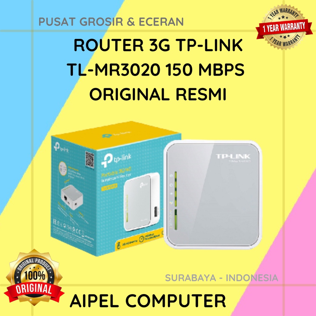 MR3020 | ROUTER 3G TP-LINK TL-MR3020 150 MBPS ORIGINAL RESMI