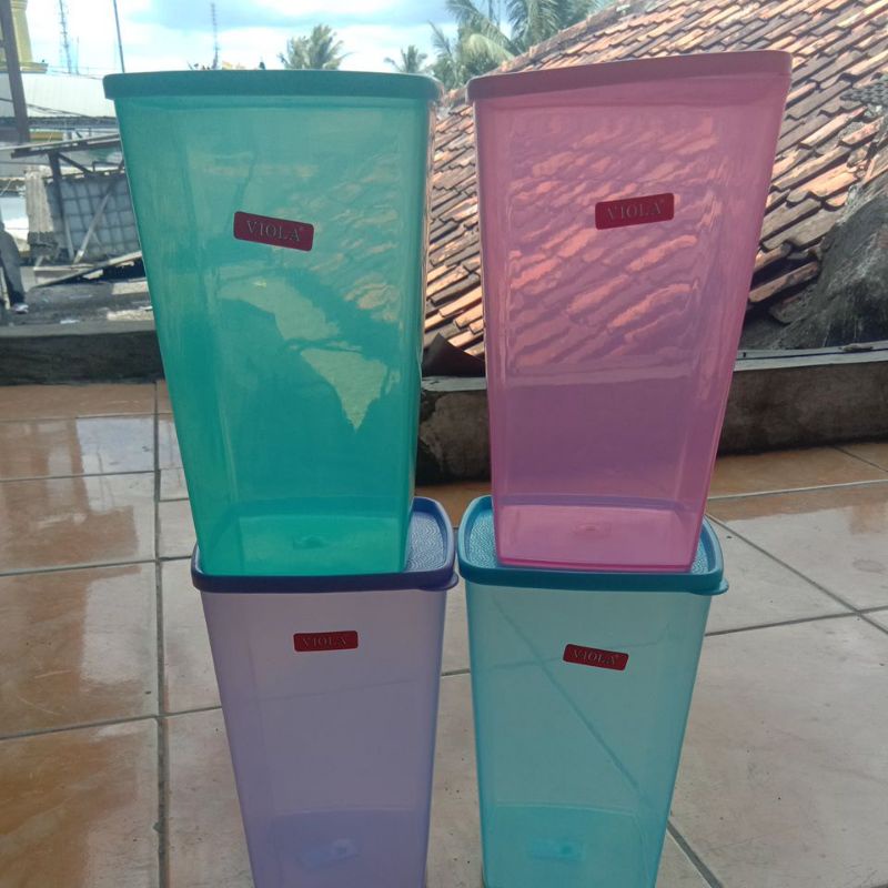 ALUNA VIOLA toples plastik bentuk segi XL