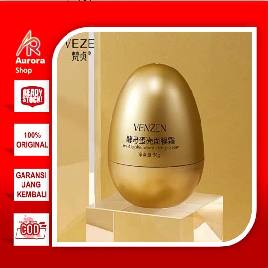 [BPOM] - Veze Masker Telur Krim Yeast Eggshell Moisturizing Cream By AURORA