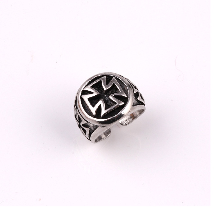 Cincin Model Silang Gaya Punk Retro Eropa Amerika