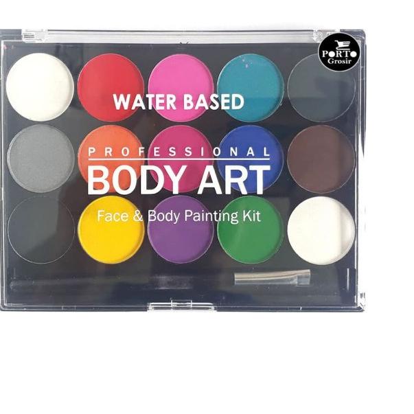 

Professional Body Art Face And Painting Kit 15 Color Set + 1 Brush