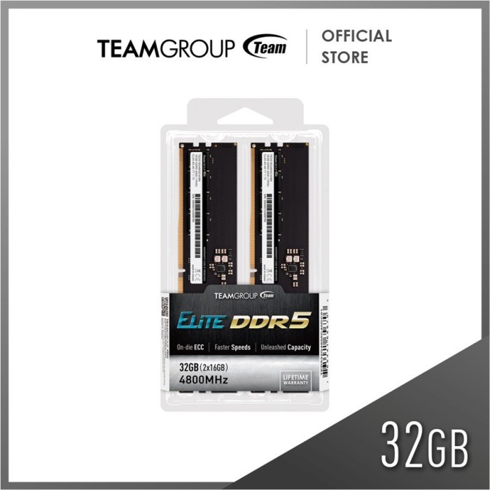 Team Elite 32GB DDR5 4800Mhz (16GBx2) - RAM Komputer DDR5 32GB PC38400