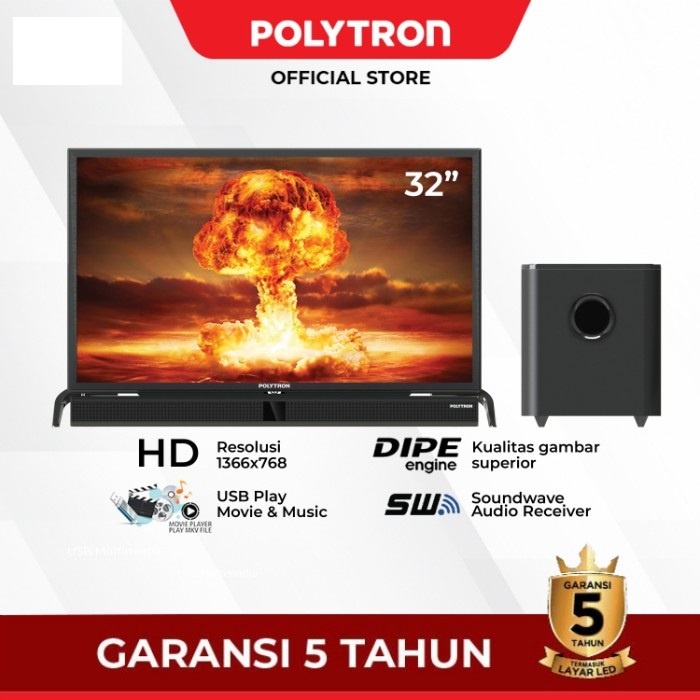 LED TV Polytron Soundbar Series Digital TV 32in 40in