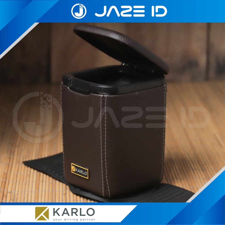 Karlo Tempat Sampah Dust Bin Premium Tong Mobil Basic Dark Brown