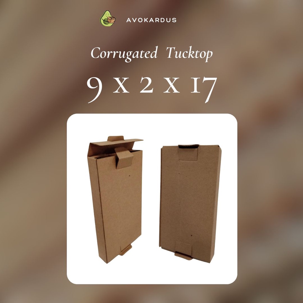 

Kardus Corrugated Die Cut 9x2x17 Tucktop Kotak Dus Kraft