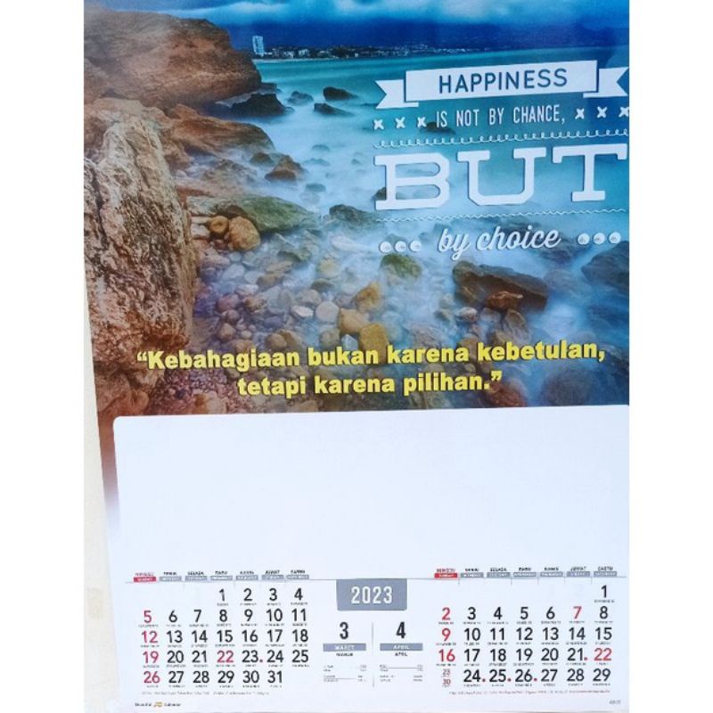 kalender 2023 standar 6 lembar 2 bulanan AO 03 Motifasi & inspirasi 2uk