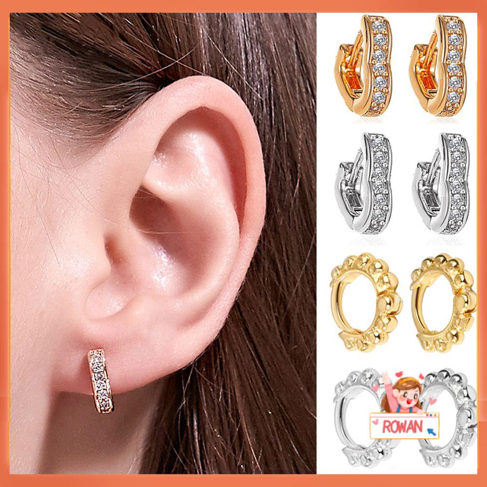 Anting Tusuk Lapis Silver 925 Desain Bunga Hias Kristal Zircon Gaya Punk Untuk Wanita