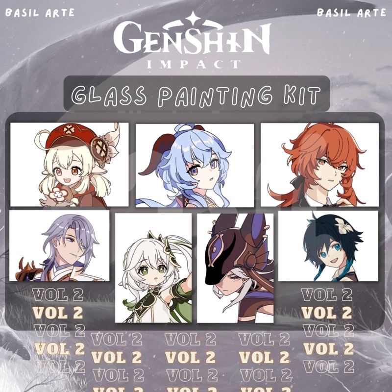 

[Genshin Impact] II Glass Painting Kit - DIY Acrylic Paint by Numbers