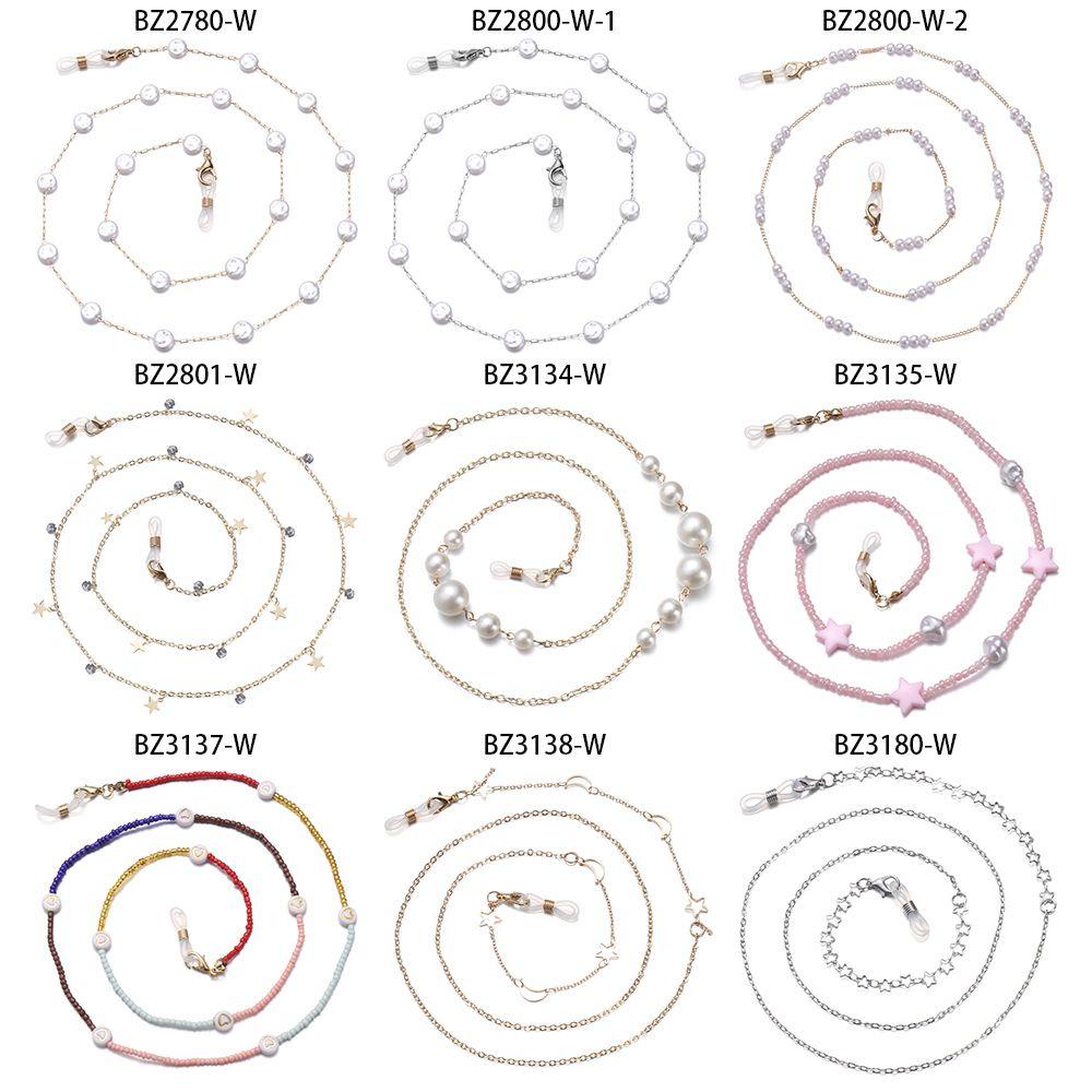 R-bunga Kacamata Rantai Kacamata Non-slip Kacamata Pemegang Logam Aksesoris Kacamata Mutiara Kacamata Rantai