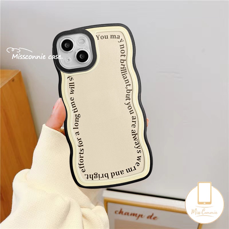 Case Untuk Redmi 9A 12C 10 9 10C 9C NFC 10A 9T 10 A1+Redmi Note10 11 Pro+10s 9 8 11s 10 Pro Max Airbag Bulat Ring Bracket Shockproof Wavy Edge Ins Korea Huruf Sederhana Soft Case