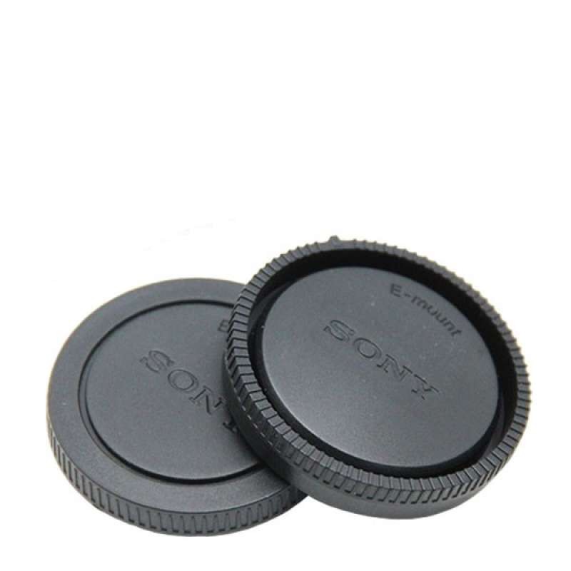 Body cap &amp; Lens Rear Cap Cover Sony NEX Alpha E-Mount tutup body lensa