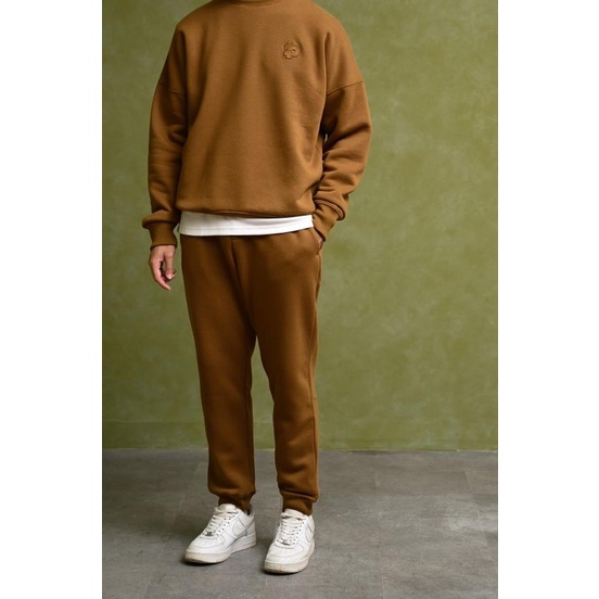 SWEATER PREPP STUDIO PREPP SIGNATURE SWEATSHIRT BROWN - S